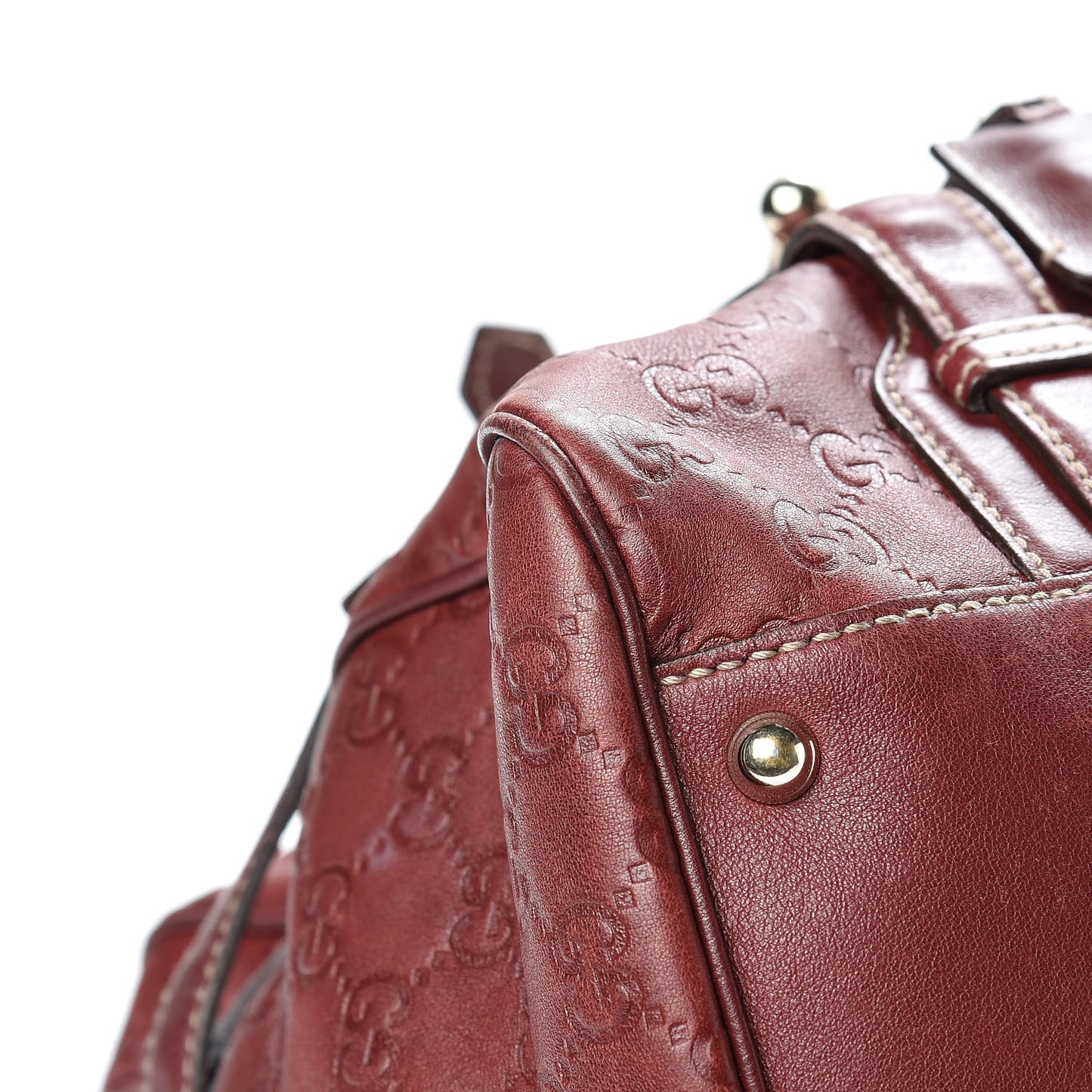 Guccissima 85th Anniversary Large Boston Rusty Red
