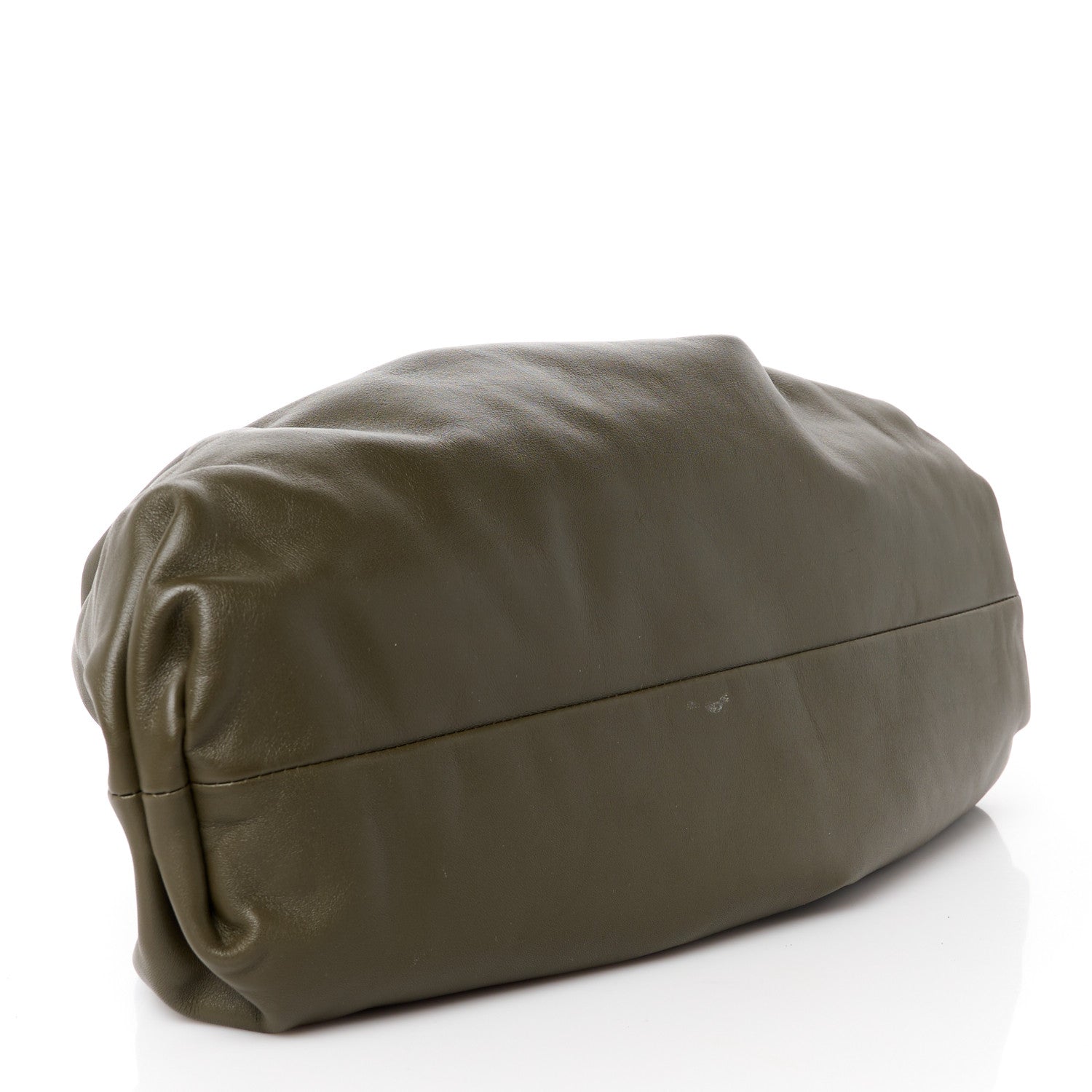 Bottega Veneta Smooth Butter Calf The Pouch Oversized Clutch Kaki Fondent 3 of 12