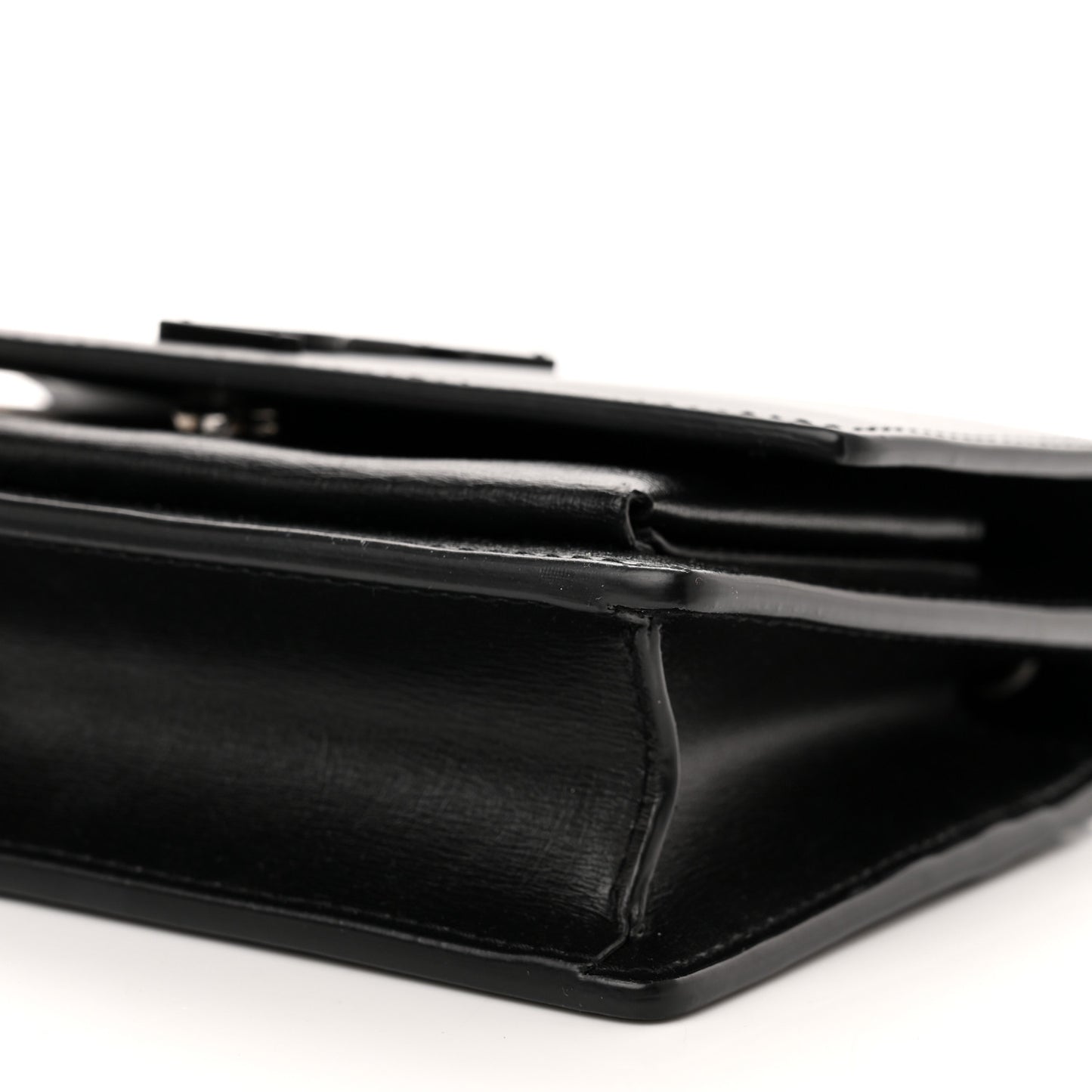 Calfskin Monogram Sunset Chain Wallet Black