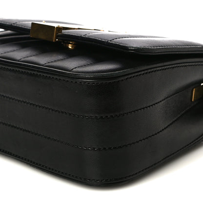 Saint Laurent Lambskin Matelasse Monogram Small Vicky Chain Bag Black 9 of 17