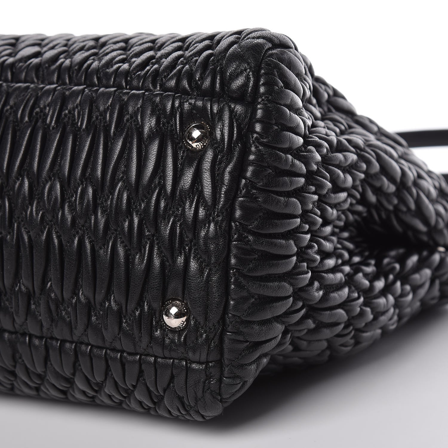 Miu Miu Nappa Matelasse Tote Black 10 of 10