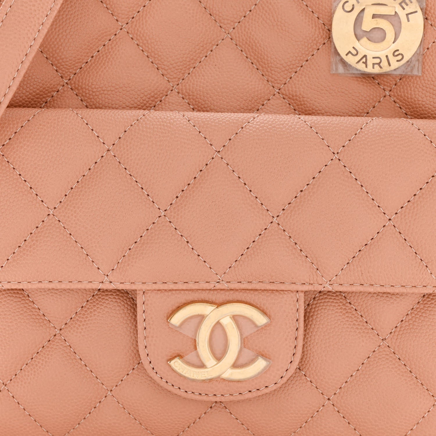 Chanel Caviar Quilted Wavy CC Hobo Beige 8 of 11