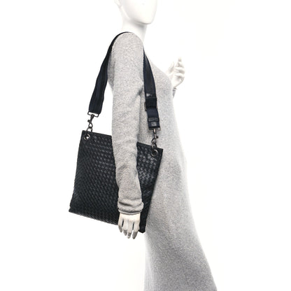 Bottega Veneta Nappa Intrecciato VN Crossbody Messenger Bag Black 2 of 9