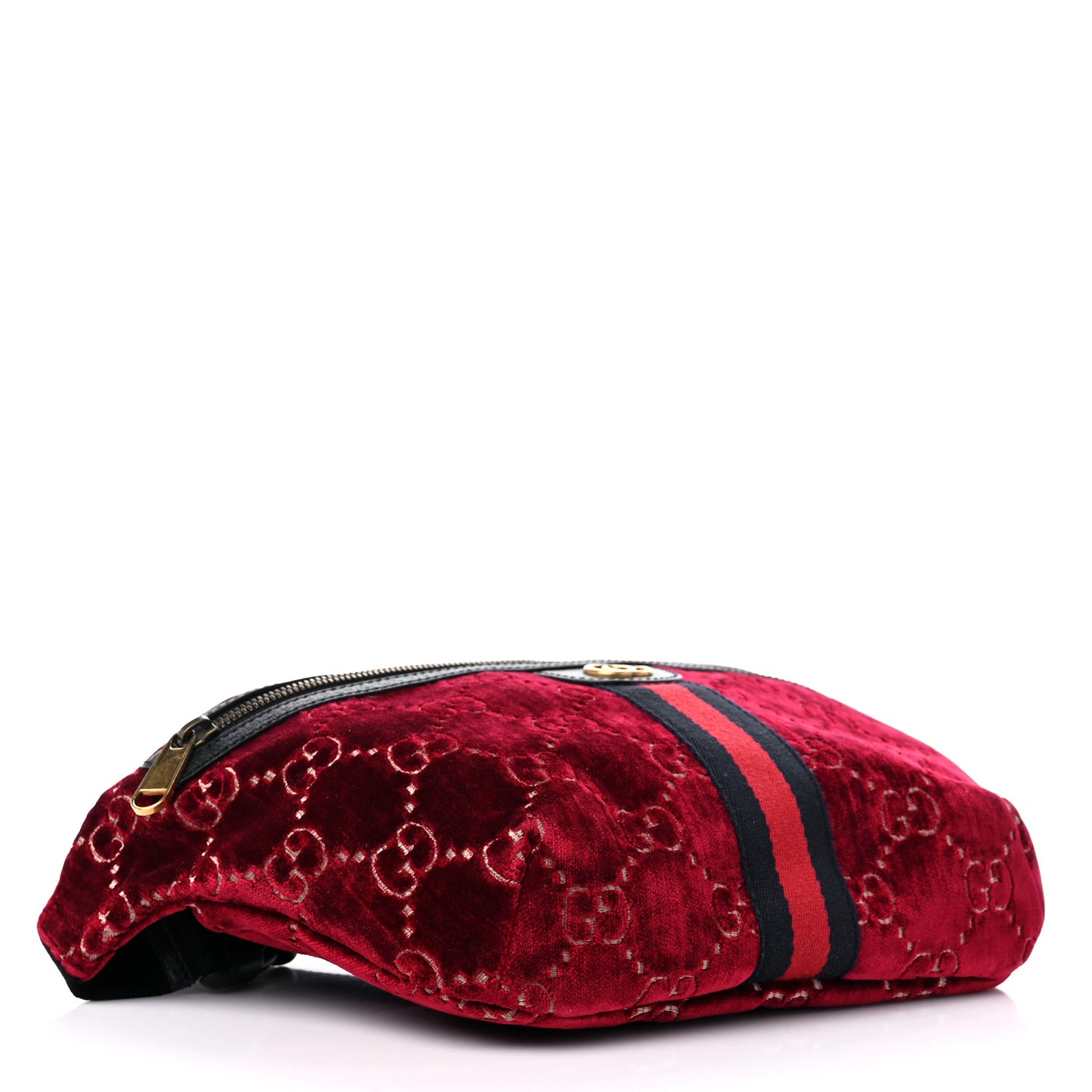 GG Monogram Velvet Belt Bag Red Cipria