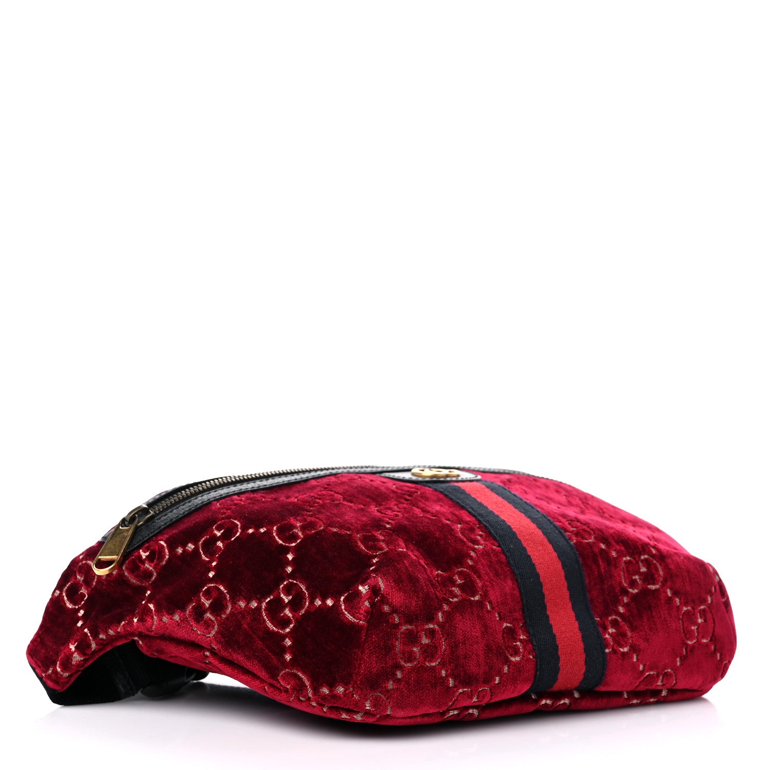 Gucci GG Monogram Velvet Belt Bag Red Cipria 4 of 10