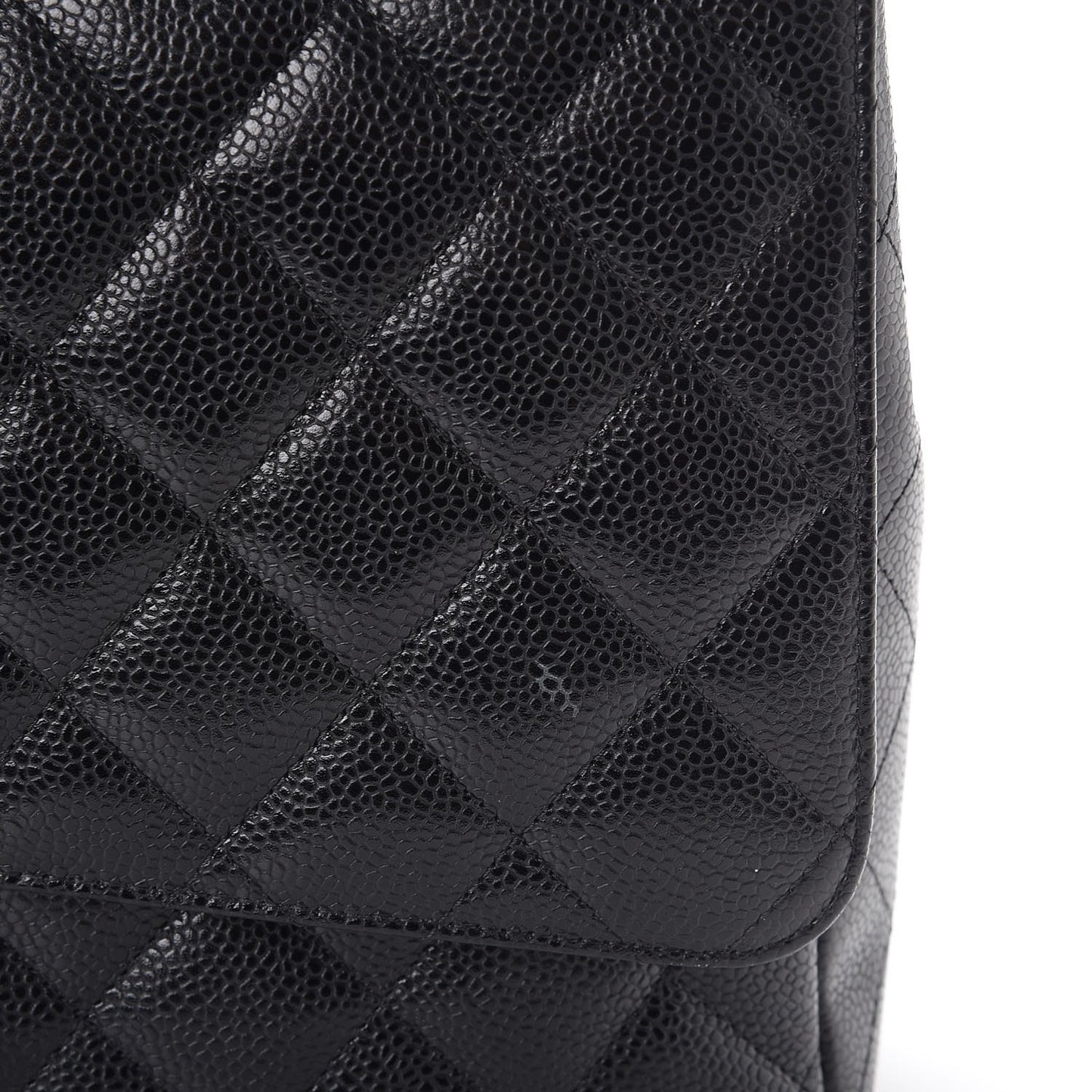 Caviar Quilted Maxi Double Flap Black