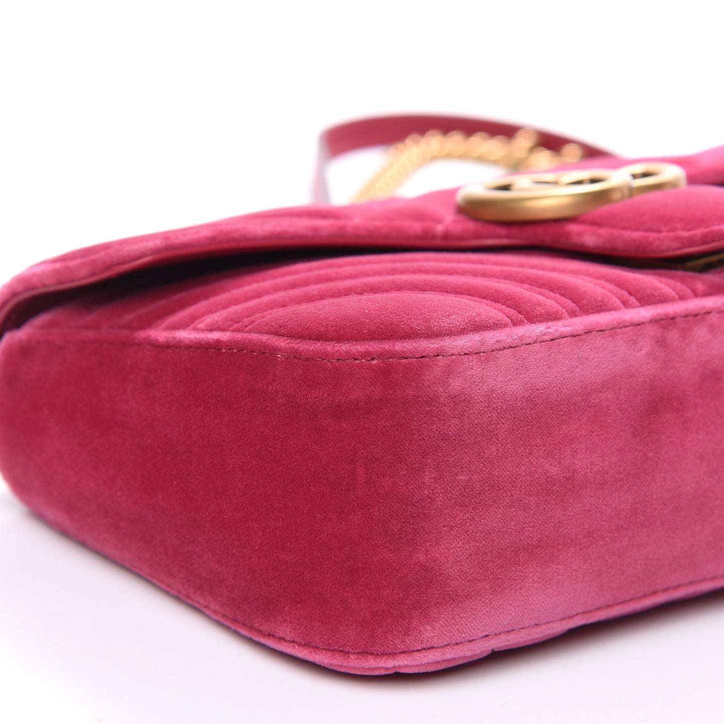 Velvet Matelasse Small GG Marmont Shoulder Bag Light Raspberry Rose