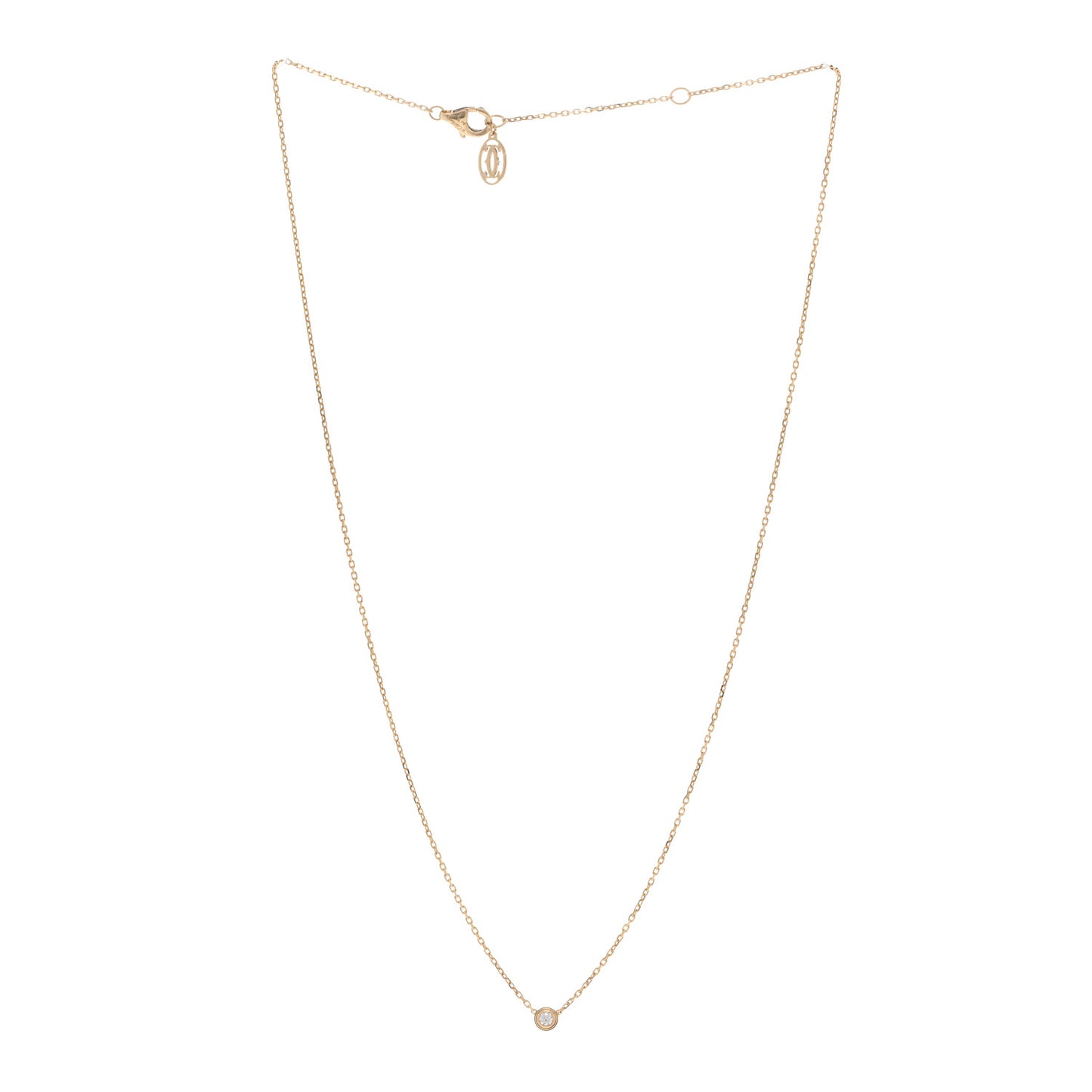 18K Yellow Gold Diamond XS D'Amour Pendant Necklace
