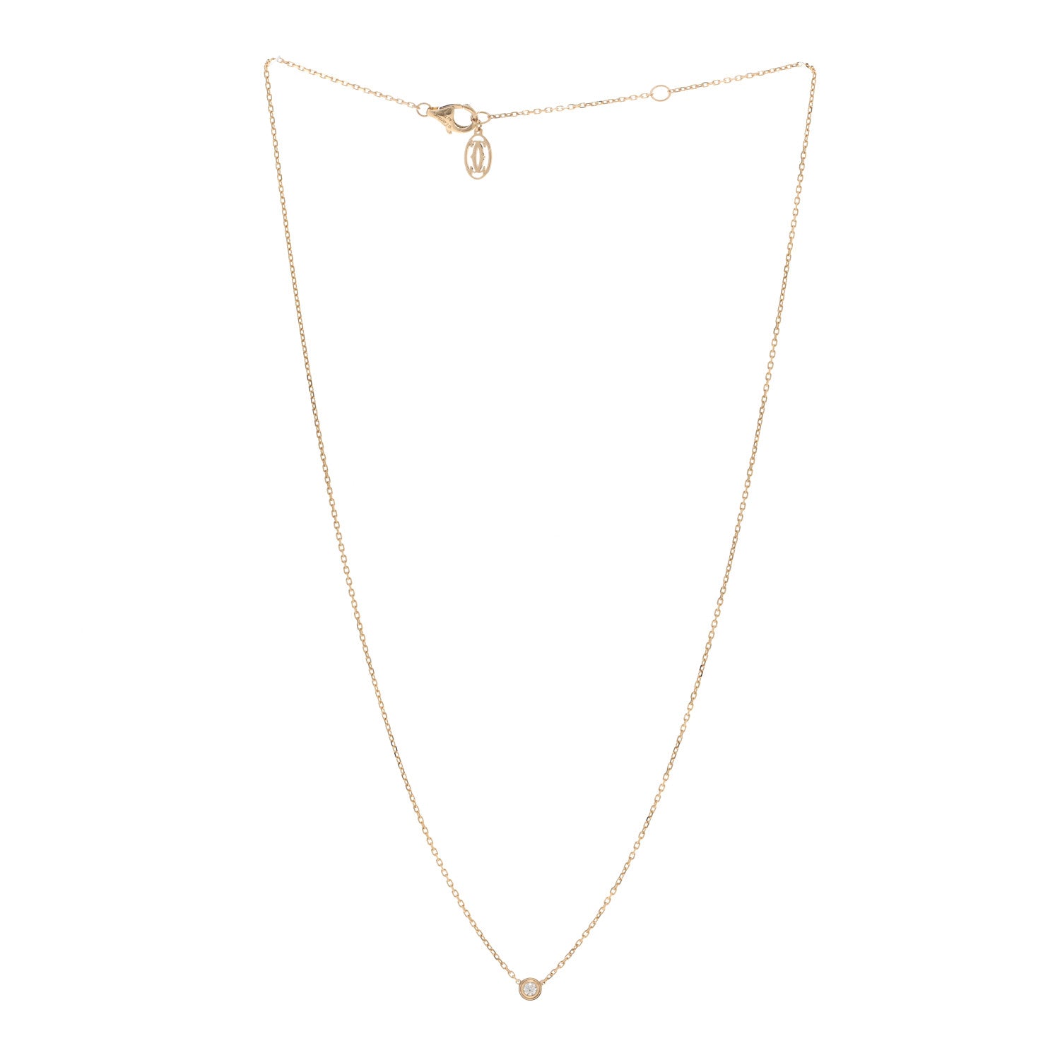 Cartier 18K Yellow Gold Diamond XS D'Amour Pendant Necklace 3 of 6