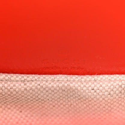 Gucci Boarded Dyana Lux Calfskin Web Mini Bamboo 1947 Top Handle Bag Calypso Orange 6 of 11