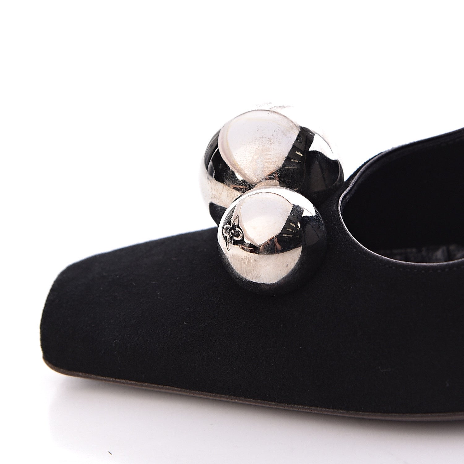 Louis Vuitton Suede Mirrored Ball Pumps 37 Black 12 of 16