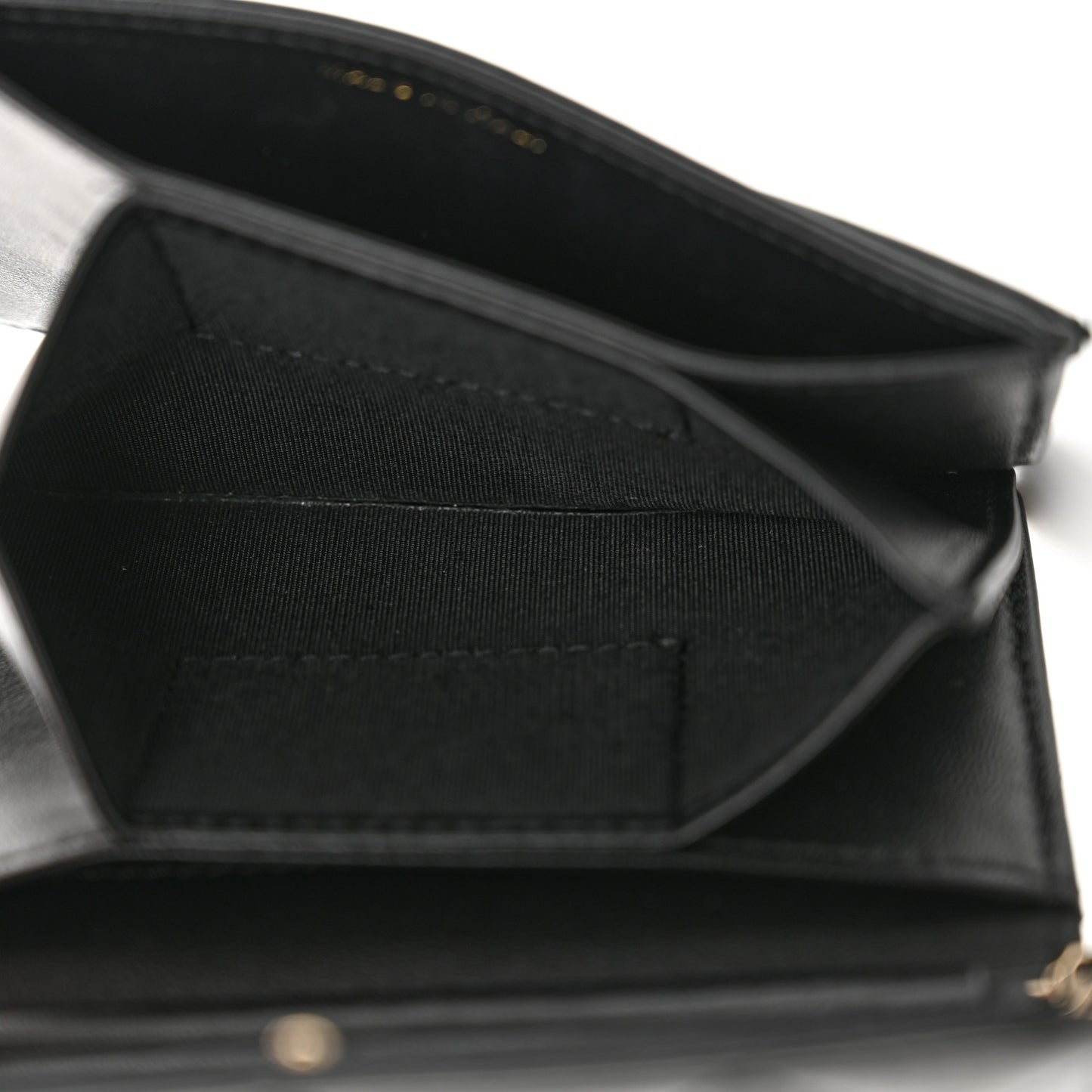 Lambskin Quilted My Chanel Lady Card Holder On Chain Black