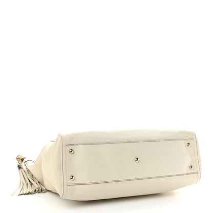 Gucci Pebbled Calfskin Large Soho Top Handle Bag Off White 4 of 12