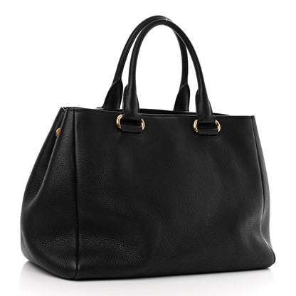 Prada Vitello Daino Shopping Satchel Black 3 of 11