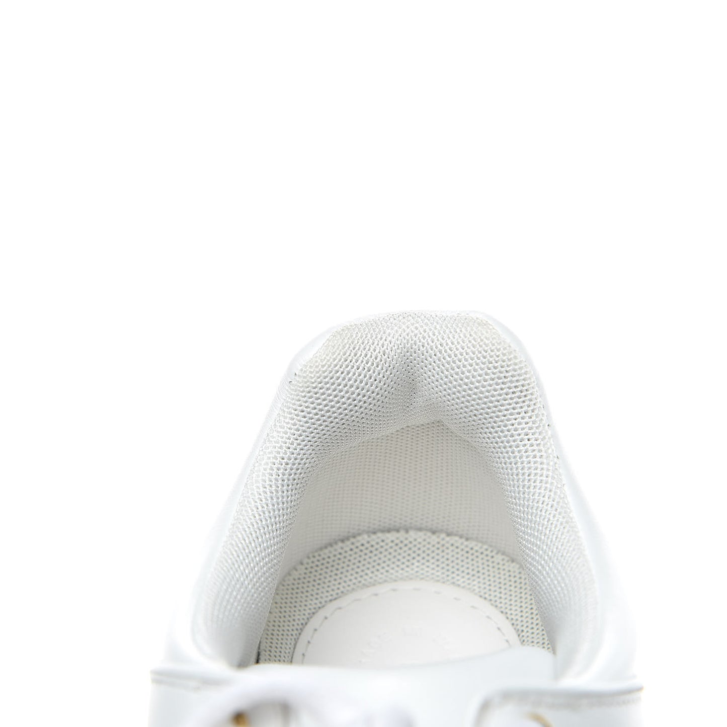 Calfskin Laminated Lambskin Womens CC Sneakers 37 White Gold