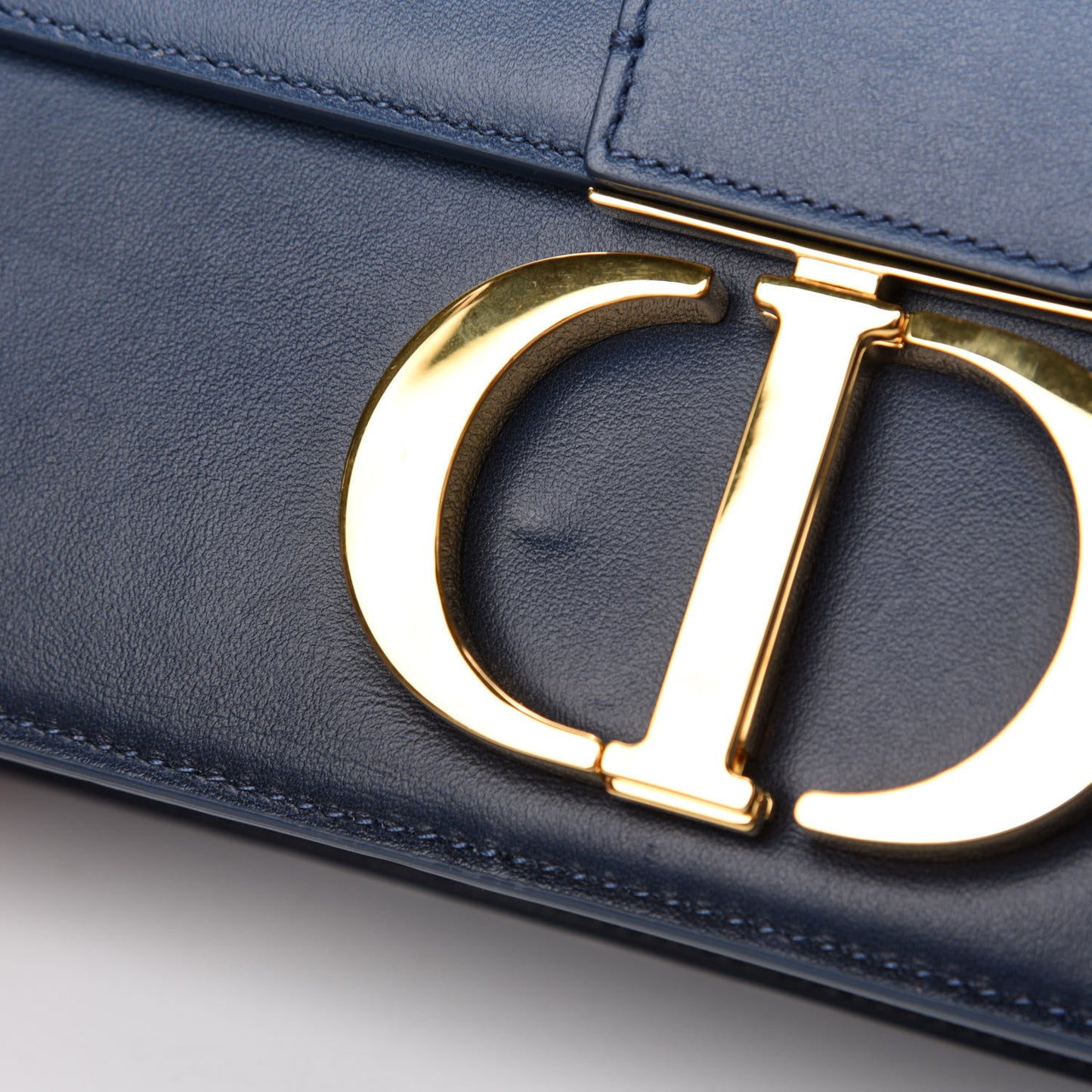 Smooth Calfskin Gradient 30 Montaigne Flap Bag Indigo Blue