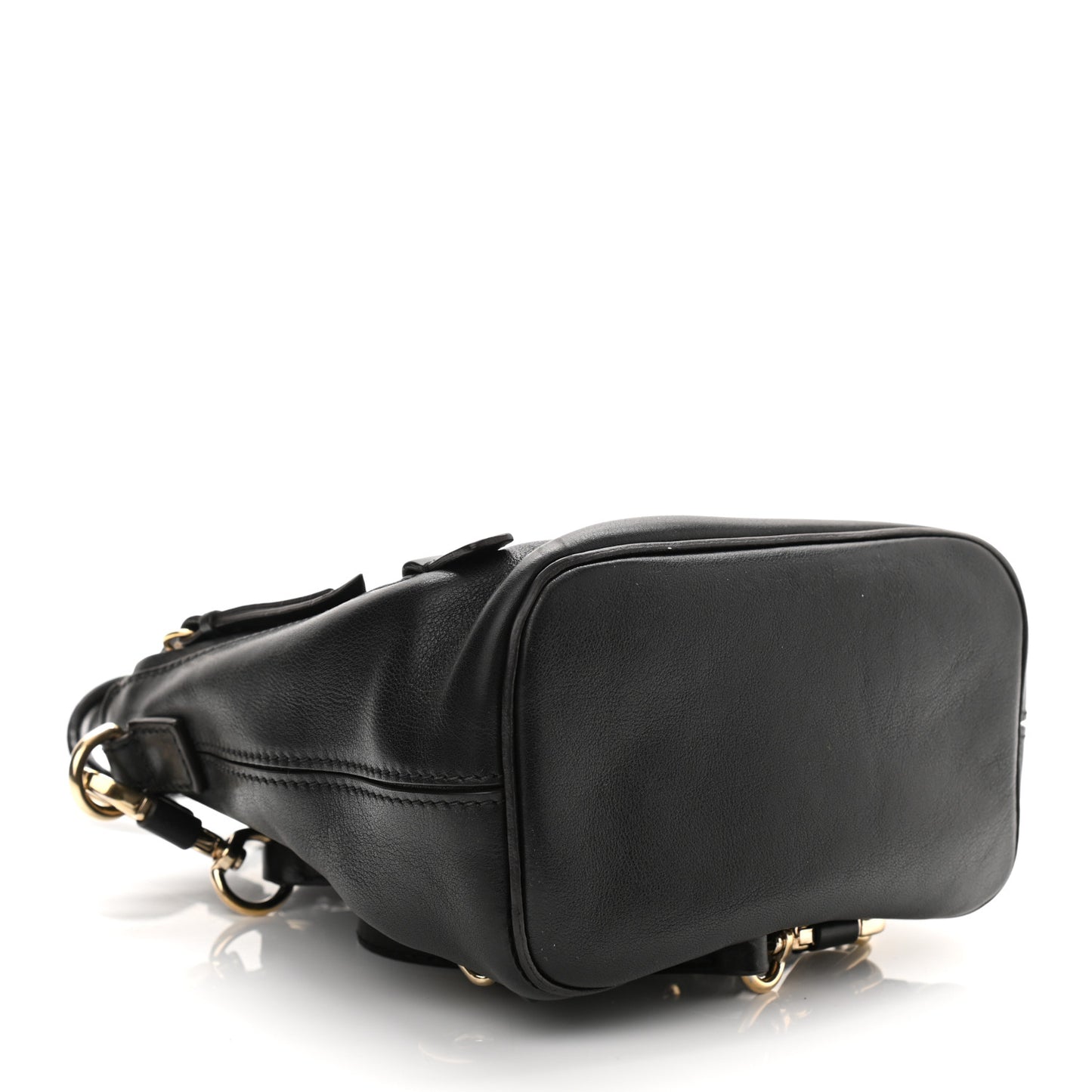 Suede Calfskin Mini Faye Backpack Black