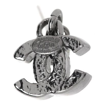 Chanel Crystal CC Drop Earrings Silver Multicolor 5 of 5