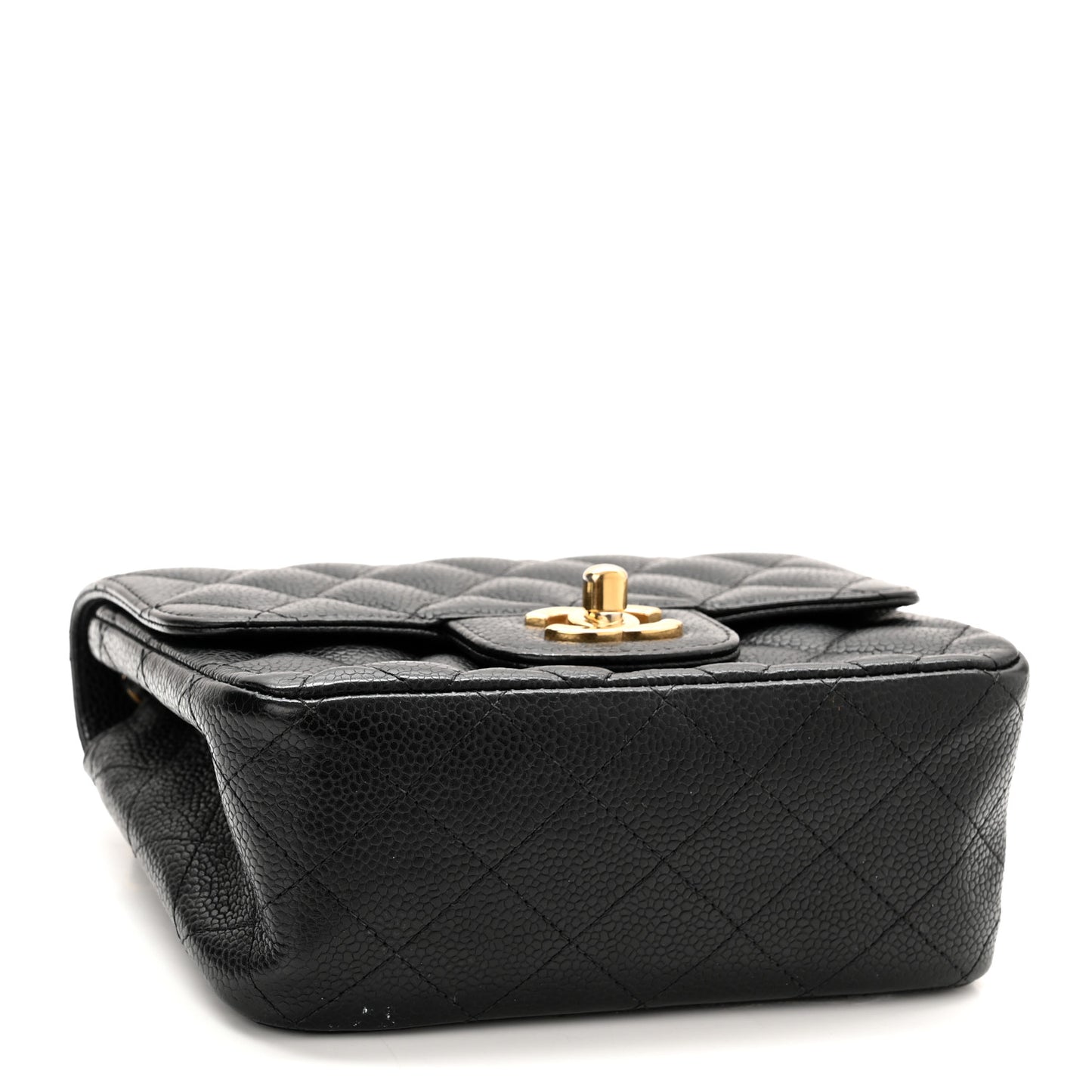 Caviar Quilted Mini Square Flap Black