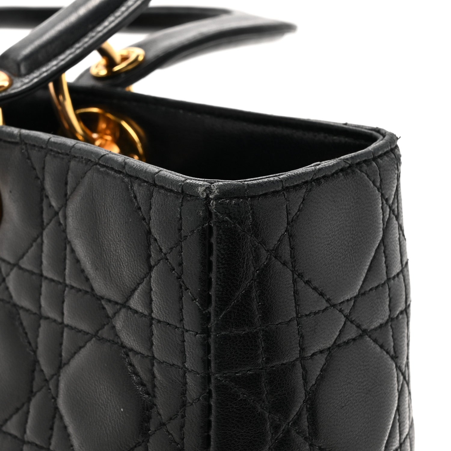 Christian Dior Lambskin Cannage Large Lady Dior Black 18 of 18