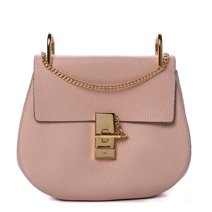 Chloe Grained Lambskin Drew Shoulder Bag Cement Pink 1 of 12