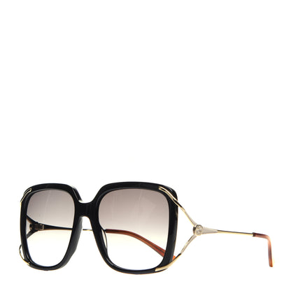 Gucci Acetate Butterfly Sunglasses GG0647S Black White 1 of 8
