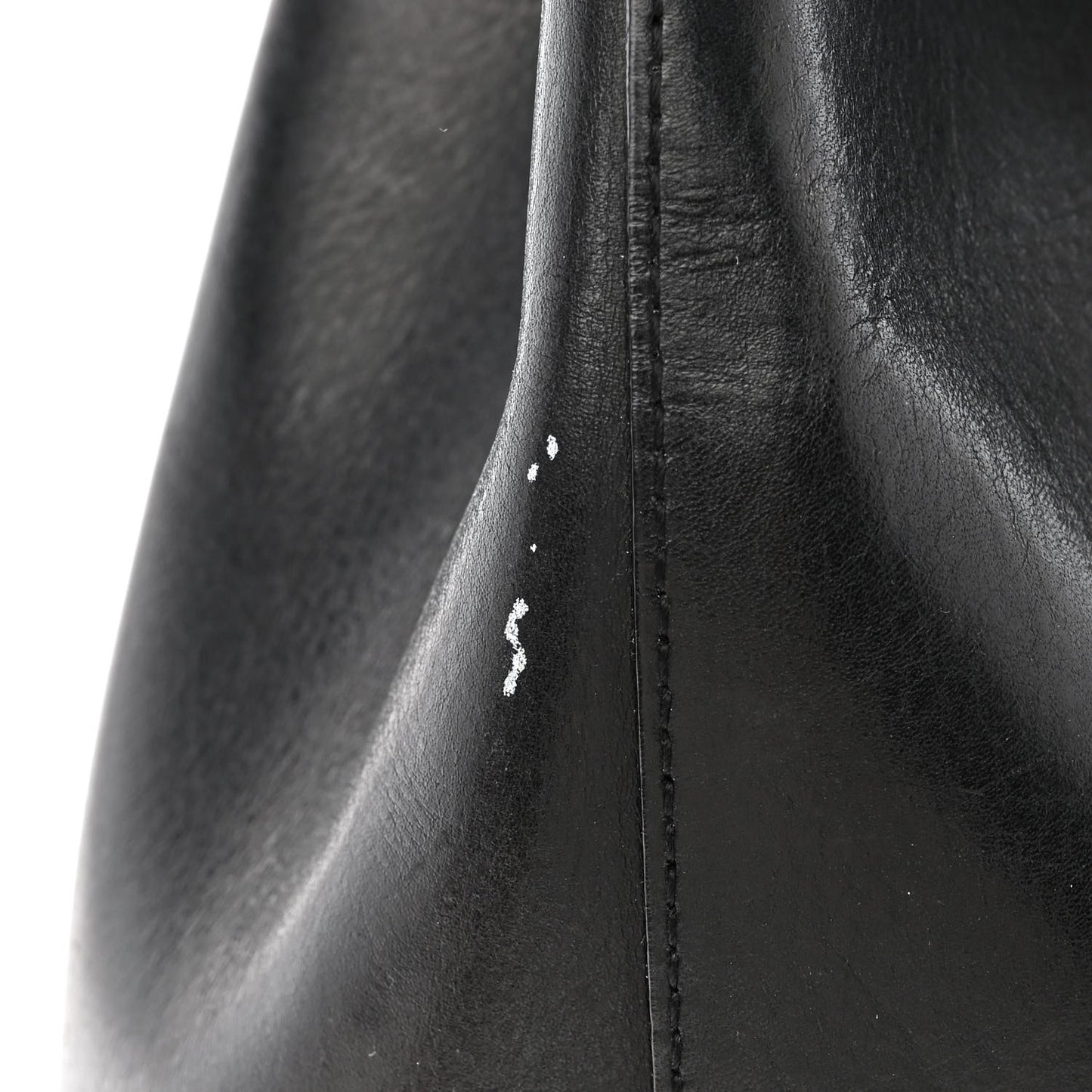 Vegetable Tanned Calfskin Bucket Bag Black Ballerina