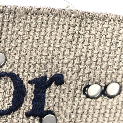 Christian Dior Oblique Studded Shoulder Strap Blue 4 of 4