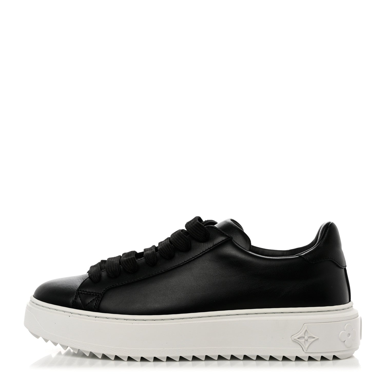Louis Vuitton Calfskin Time Out Sneakers 37 Black 1 of 8
