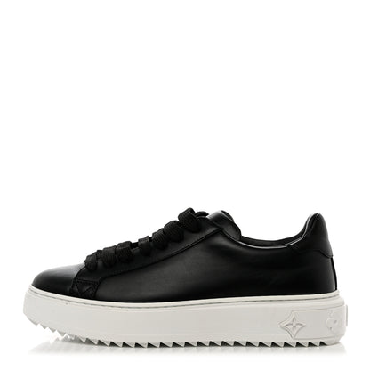 Louis Vuitton Calfskin Time Out Sneakers 37 Black 1 of 8