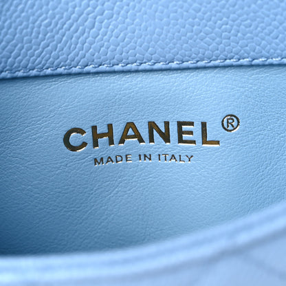 Chanel Shiny Caviar Pick Me Up Flap Belt Bag Light Blue 6 of 10