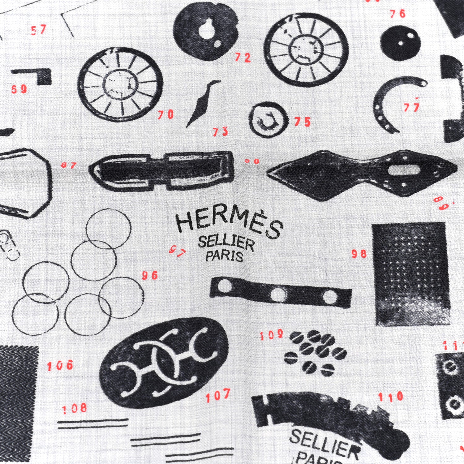 Hermes Cashmere Silk Tamponnable Remix Shawl 140 Gris Chine Gris Anthracite 4 of 4