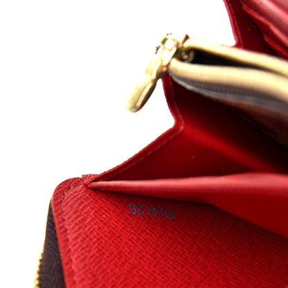 Louis Vuitton Damier Ebene Clemence Wallet Cherry 7 of 7