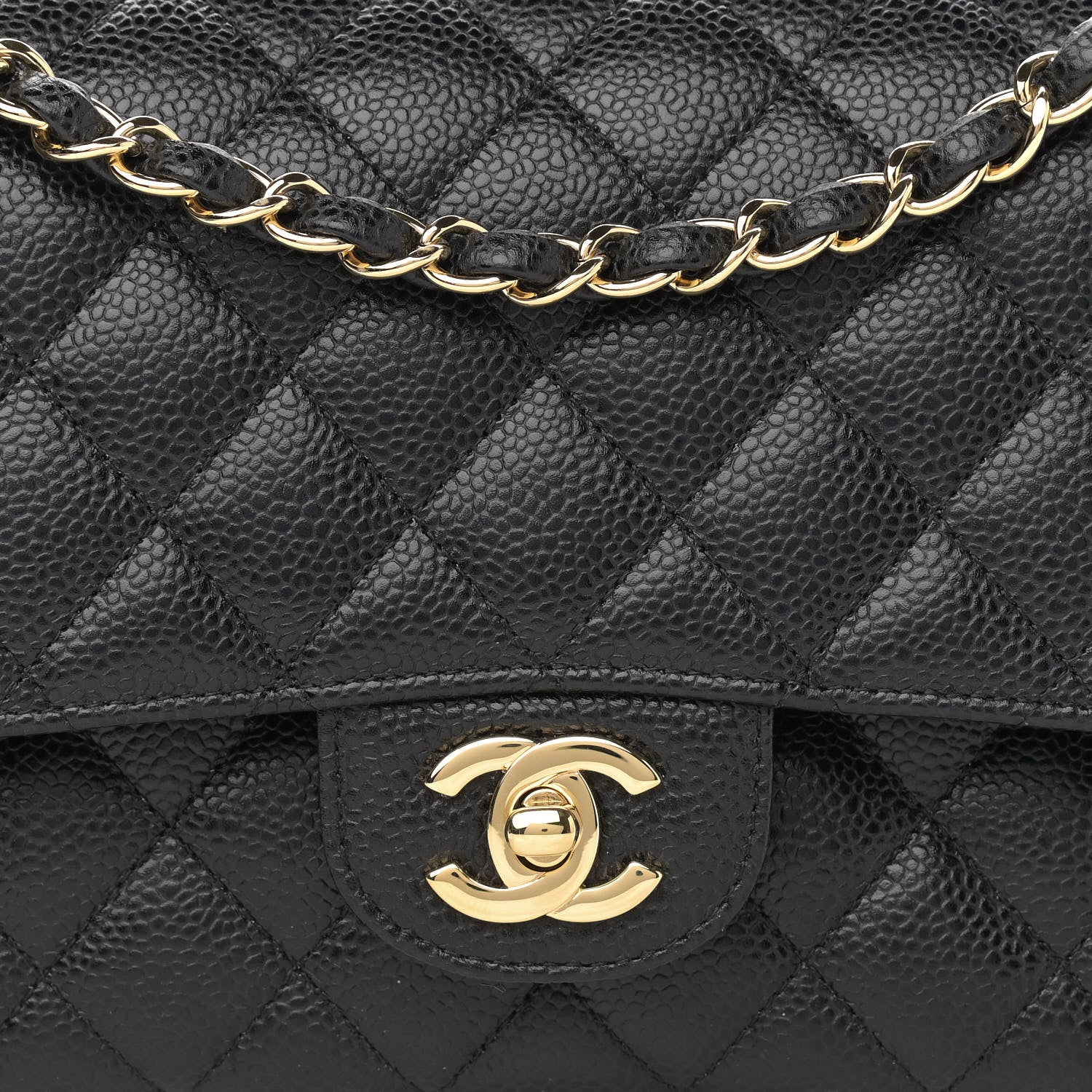 Chanel Caviar Quilted Medium Double Flap Black 7 of 13
