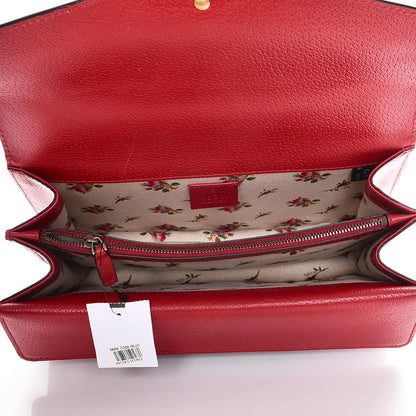 Gucci Calfskin Web Floral Embroidered Small Dionysus Shoulder Bag Hibiscus Red 5 of 7