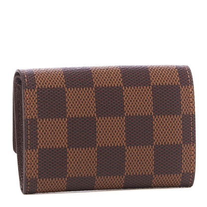 Louis Vuitton Damier Ebene Porte-Monnaie Plat Coin Purse 2 of 8