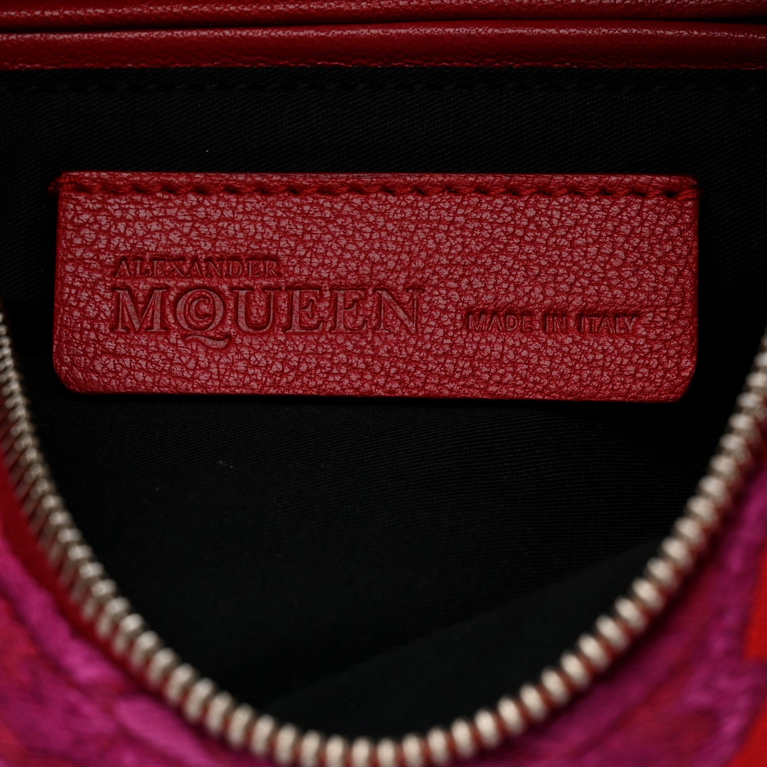 Alexander McQueen Silk Brocade De Manta Clutch Fuchsia Red 6 of 7