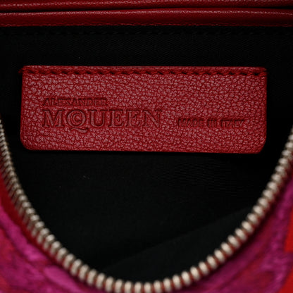 Alexander McQueen Silk Brocade De Manta Clutch Fuchsia Red 6 of 7