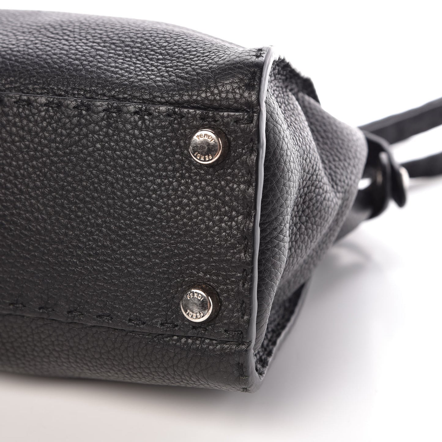 Cuoio Romano Selleria Bi-Color Medium Peekaboo Iconic Satchel Black Mou