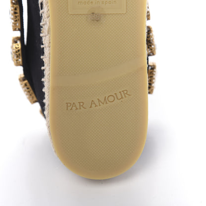 Gucci Canvas Crystal Embellished Espadrilles 36 Black 10 of 11