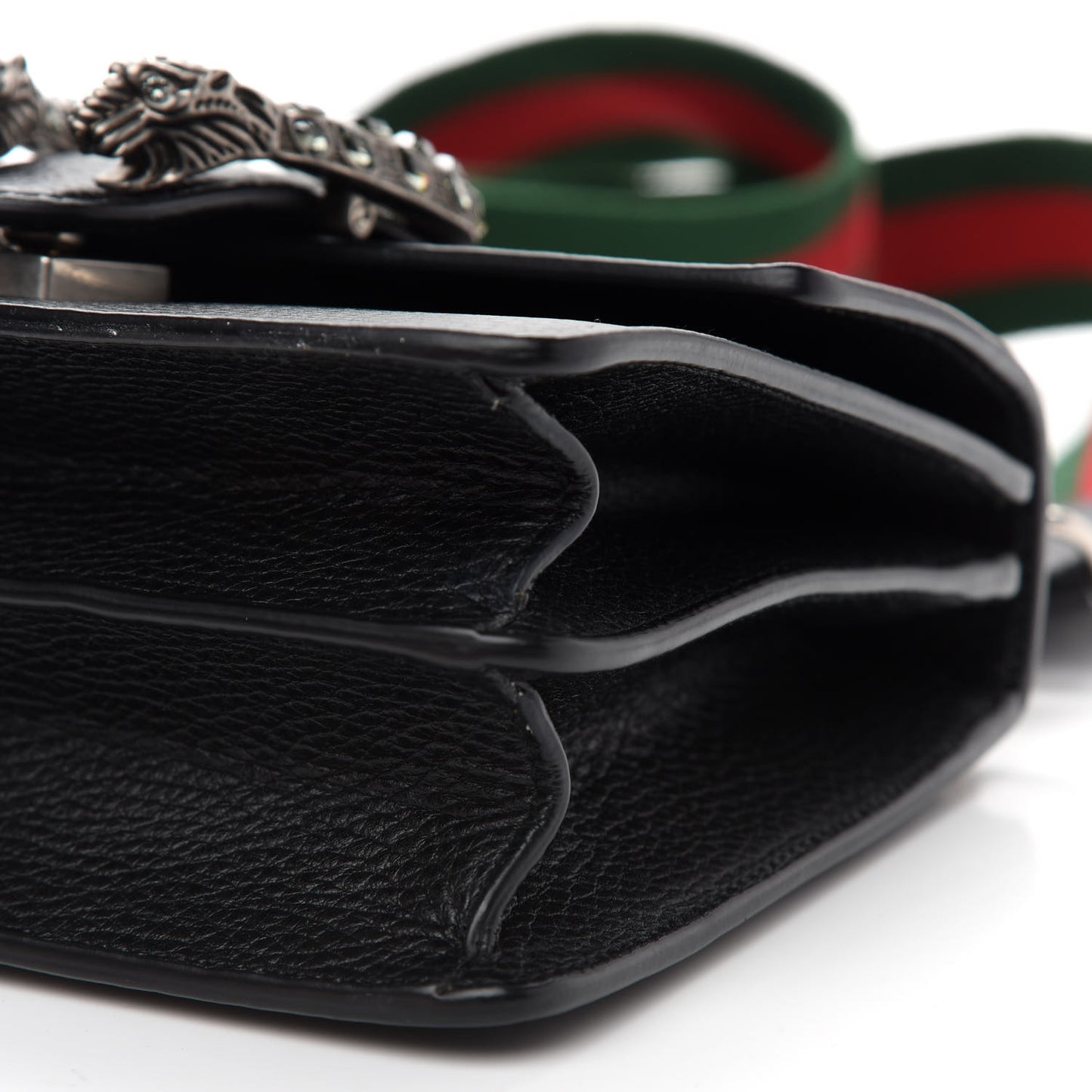 Dollar Calfskin Crystal Web Mini Dionysus Bamboo Top Handle Bag Black Black Diamond