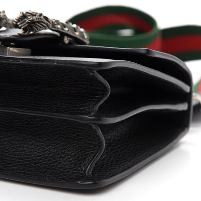 Gucci Dollar Calfskin Crystal Web Mini Dionysus Bamboo Top Handle Bag Black Black Diamond 9 of 9