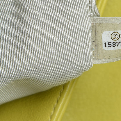 Chanel Washed Lambskin Quilted Maxi Chain Around Flap Yellow 7 of 18