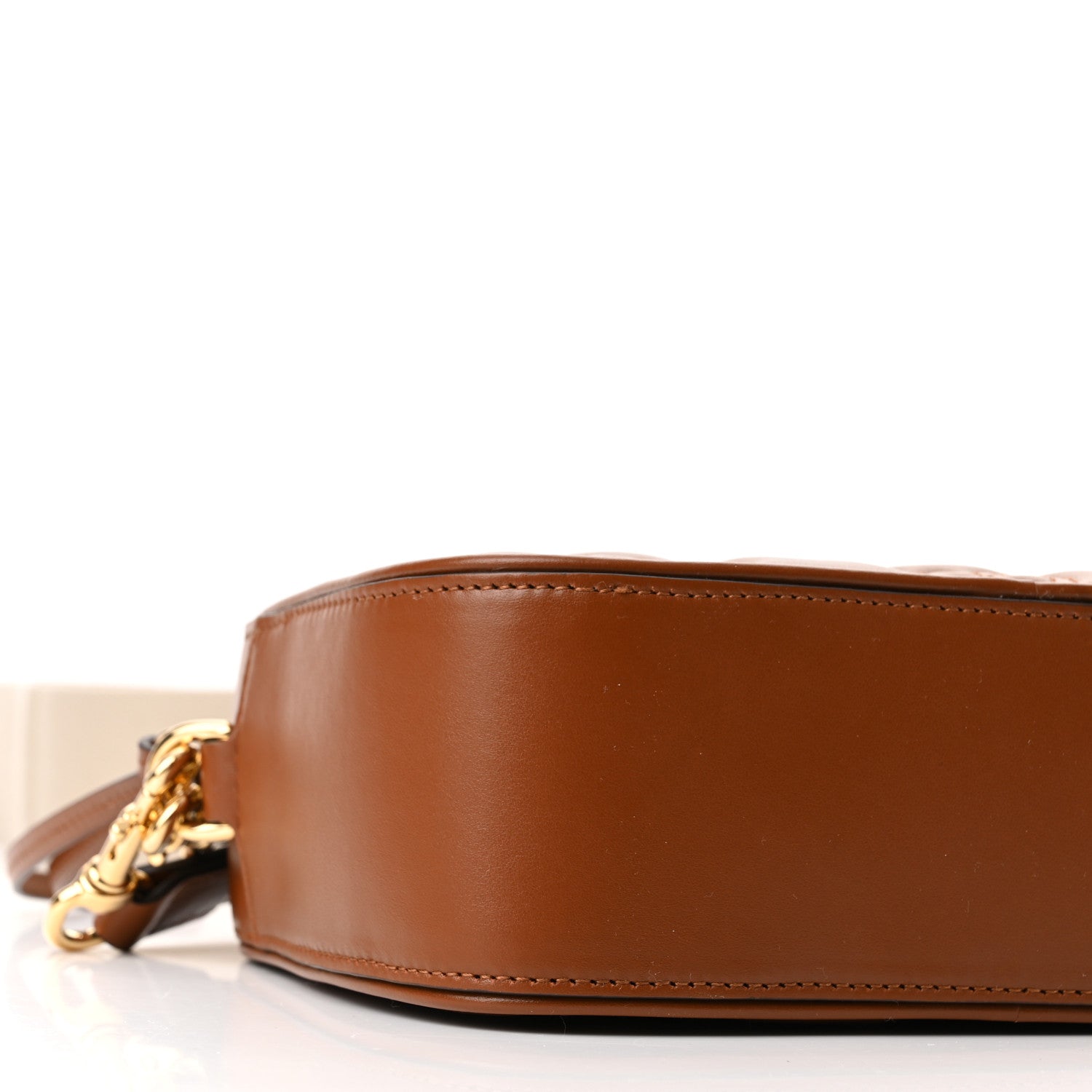 Gucci Calfskin GG Matelasse Shoulder Bag Peanut Brown Natural 8 of 9