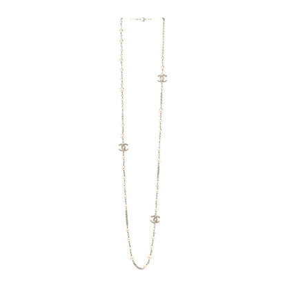 Chanel Pearl CC Necklace Light Gold 2 of 3