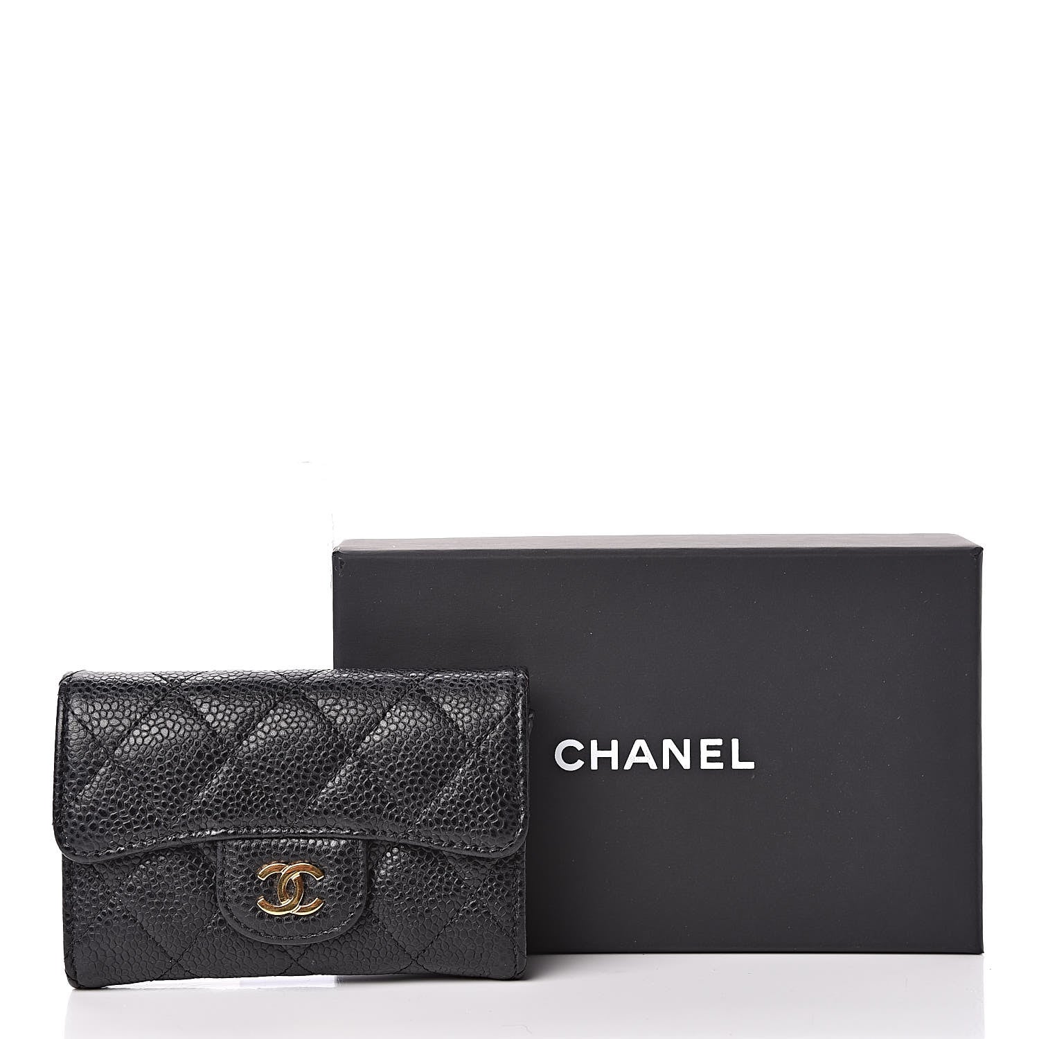 Chanel Caviar Quilted Flap Card Holder Black 9 of 9