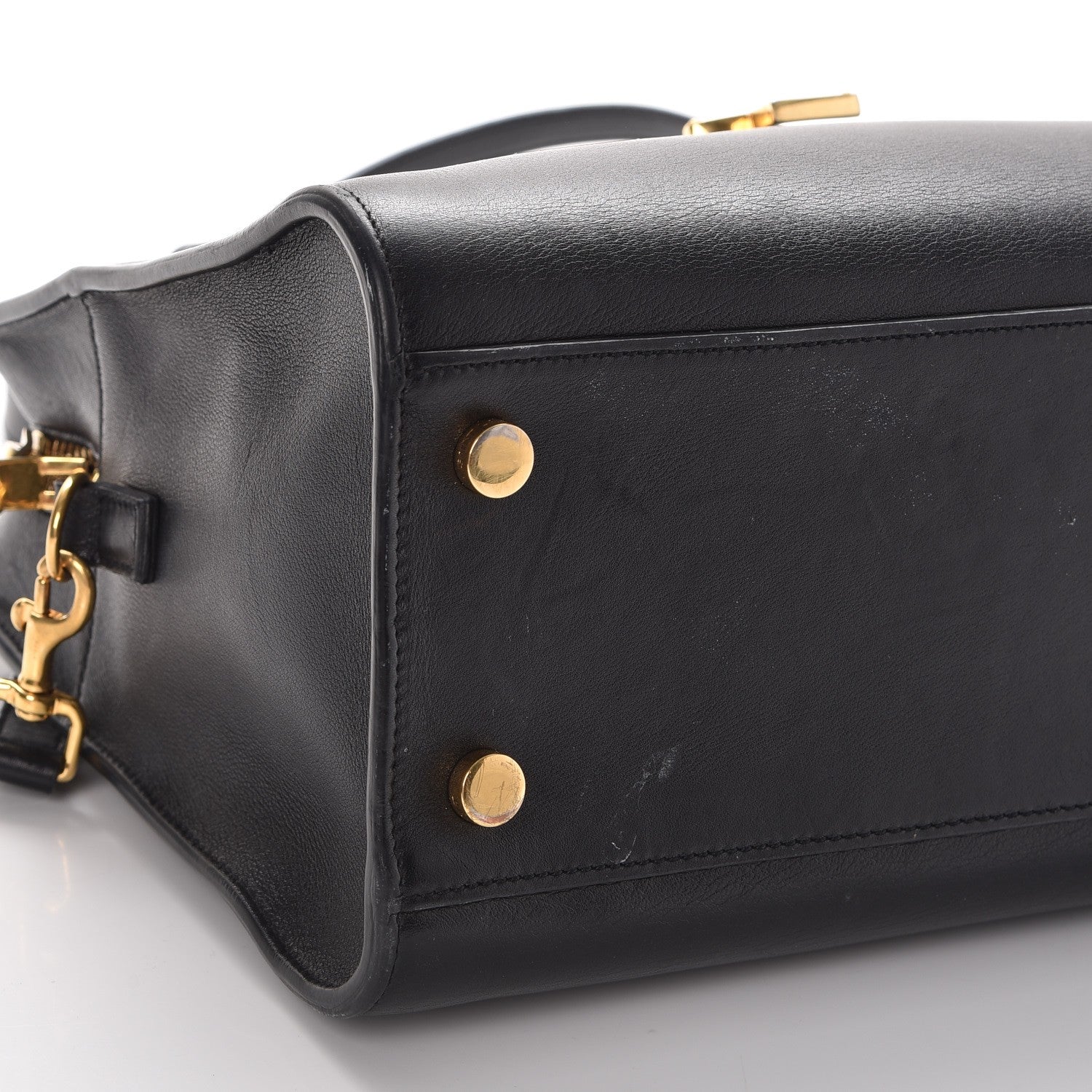Saint Laurent Smooth Calfskin Small Cabas Monogram Black 10 of 11