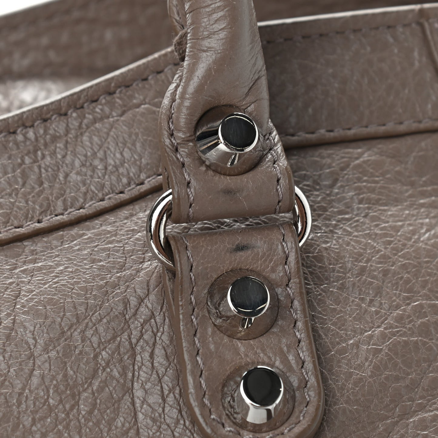 Agneau Classic Silver Hardware S City Dark Mink Grey