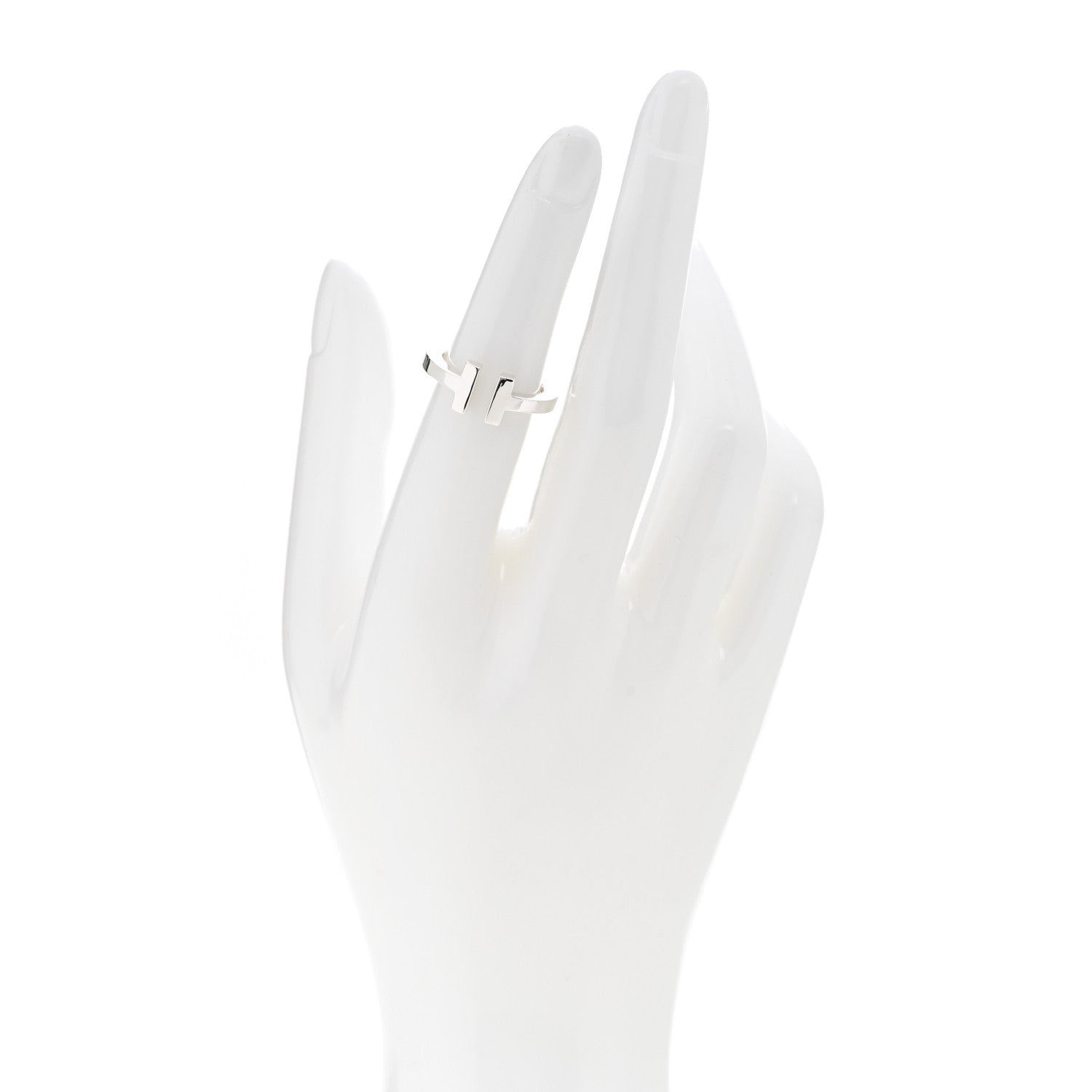 Tiffany Sterling Silver T Square Ring 50 5.25 2 of 4