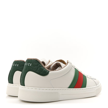 Gucci Ultralight Plume Calfskin Rubber Web Mens New Ace Sneakers 9 Green White Red 5 of 9